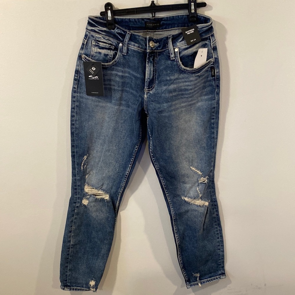 SILVER Women’s Boyfriend Mid Rise Jeans Size W27 L29